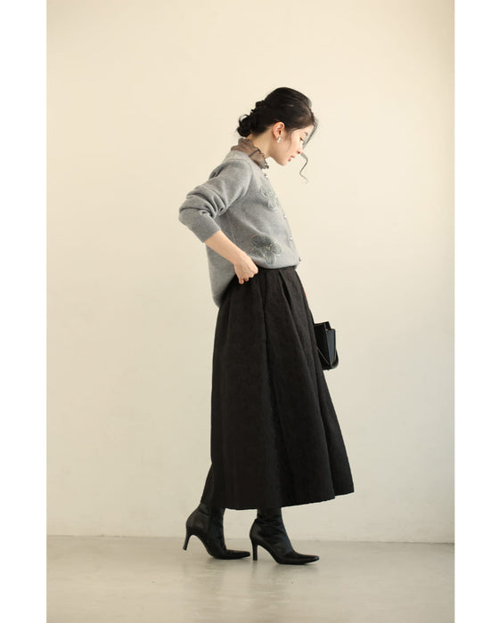 チュールのお花咲くおめかしカーディガン