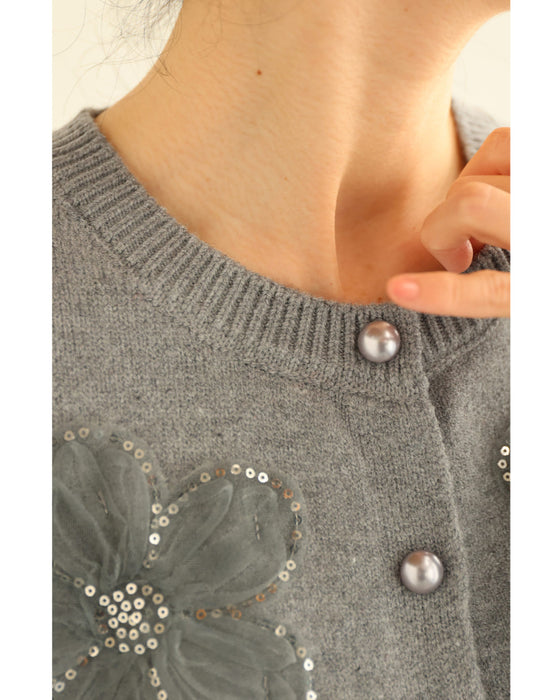 チュールのお花咲くおめかしカーディガン