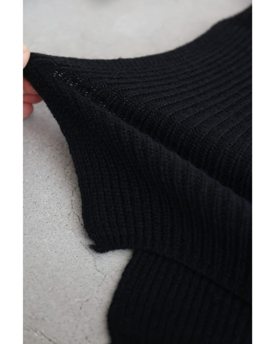 アンバランスな変形ドルマンニットプルオーバートップス