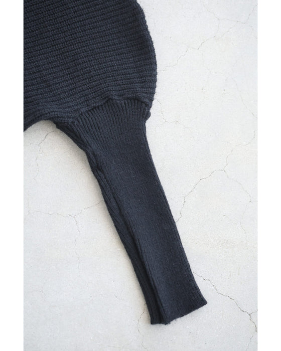 アンバランスな変形ドルマンニットプルオーバートップス