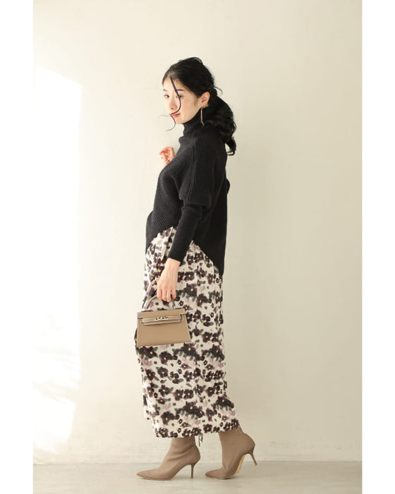 アンバランスな変形ドルマンニットプルオーバートップス