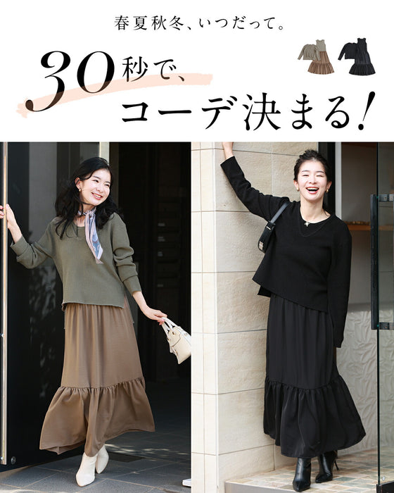 30秒でコーデが決まる 時短ワンピース2点SET【set】