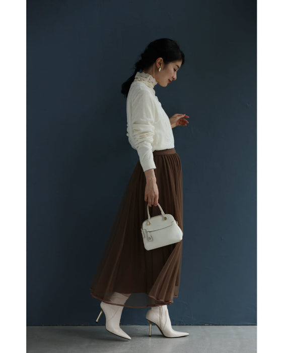 煌めき纏う花装飾カーディガン