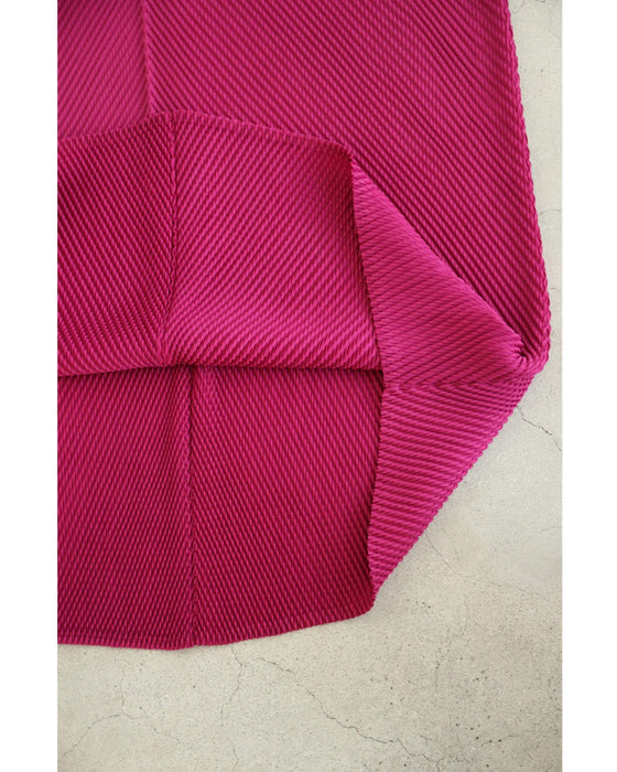 フリンジケープのアコーディオンプリーツロングワンピース