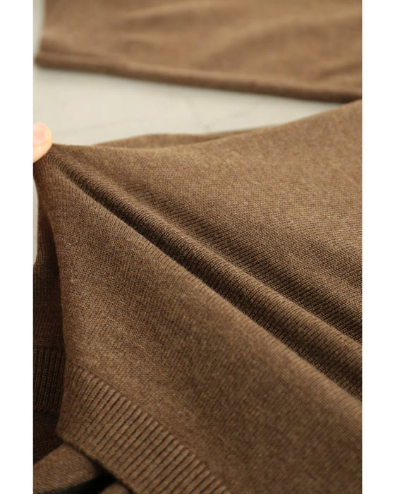 流れるような裾フリンジのストールカーディガン