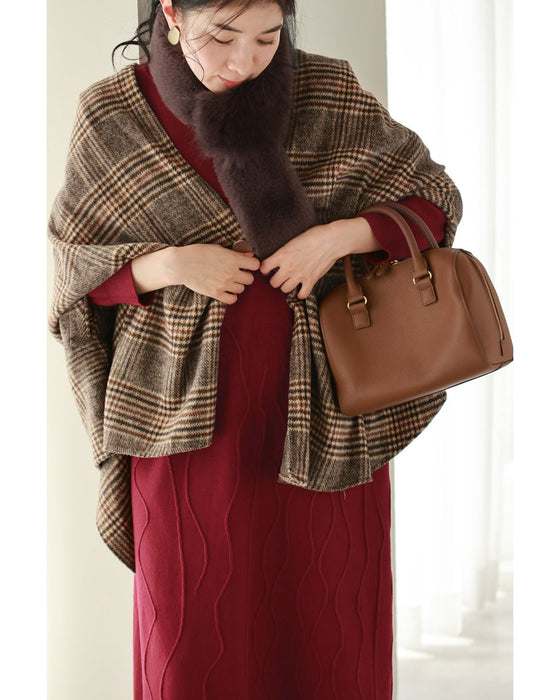 【予約商品】ラインが浮かぶ街映えカラーニットミディアムワンピース