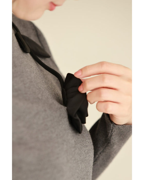 【予約商品】私に寄り添う1輪の花リブカットソートップス