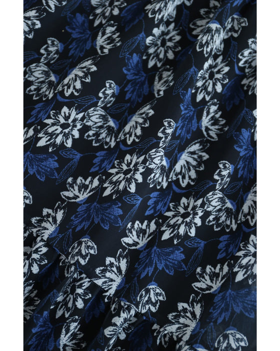 揺らめくように連なる花のシフォンミディアムワンピース