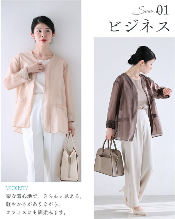 軽ジャケ 薄くて軽くて、きちんと見え。