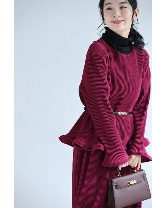 花びらフレアのセットアップ3点セット【set】