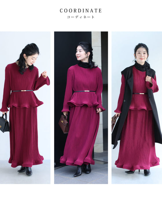 花びらフレアのセットアップ3点セット【set】