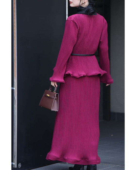 花びらフレアのセットアップ3点セット【set】