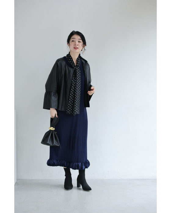 花びら裾のプリーツカーディガンとワンピース2点セット【set】 – ONE