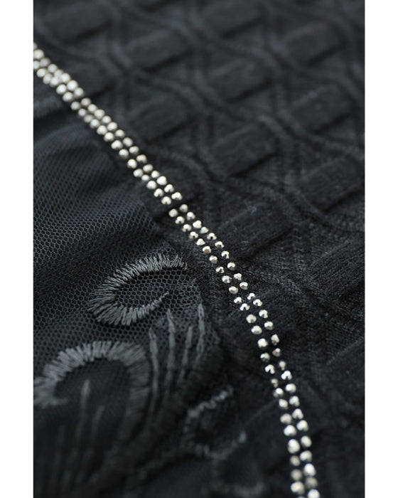 ビジューラインが輝くレースベールミディアムワンピース