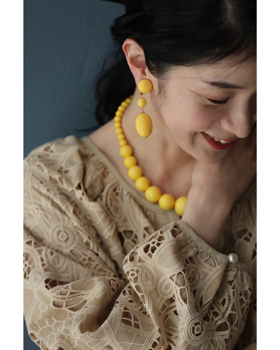 満開の美しさが広がる切り絵レースロングワンピース