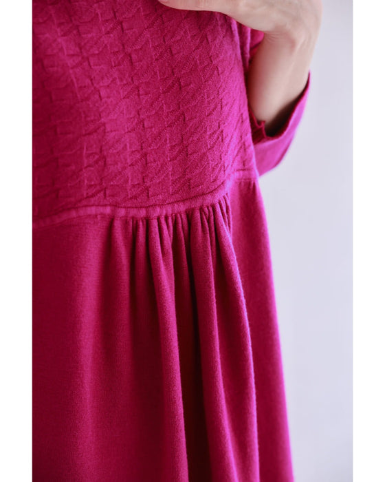 千鳥柄浮かぶウインターカラーニットワンピース