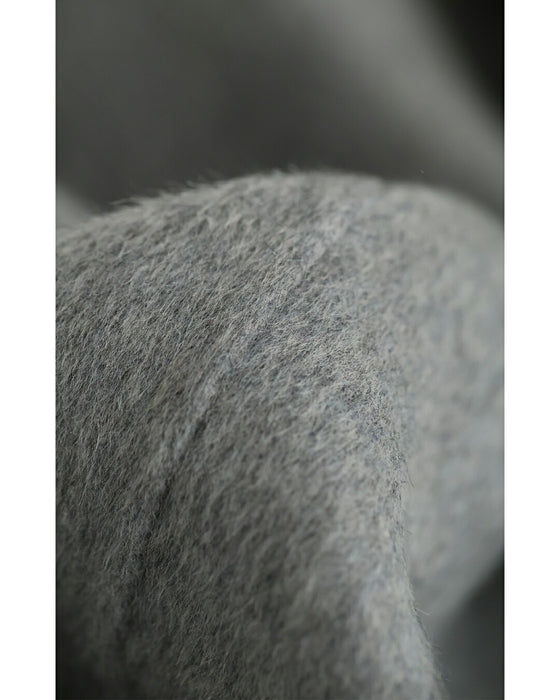 取り外しできるファー袖ウールライクコート（ベルト付き）