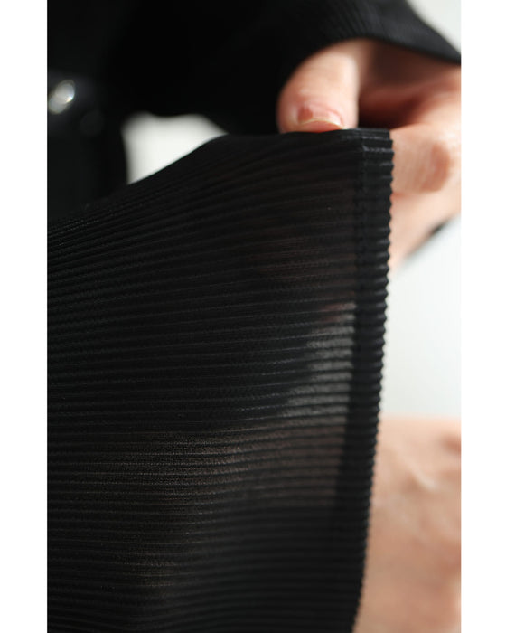 ビジュー花カシュクールのプリーツミディアムワンピース