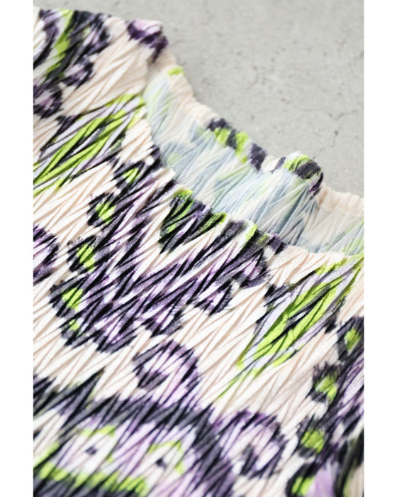 色で魅せるエスニック柄ベロア調ロングワンピース