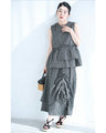 涼やかサッカー生地のチェック柄セットアップ【set】