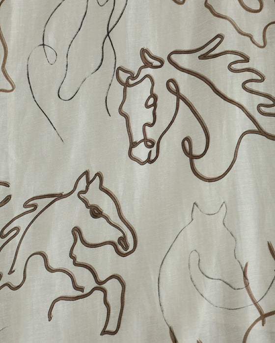 アートに描く 馬柄ワンピース