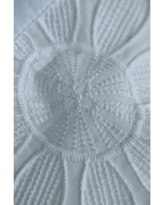 大輪の花刺繍咲くスキッパーネックブラウストップス