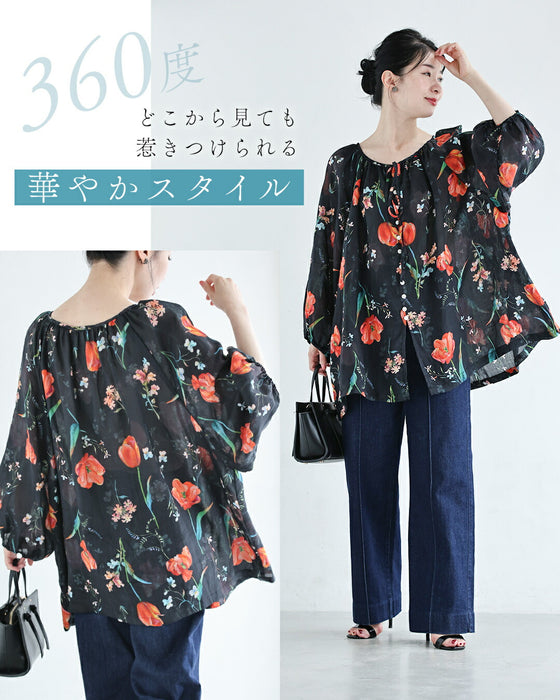 開き始めたチューリップのシアーブラウストップス