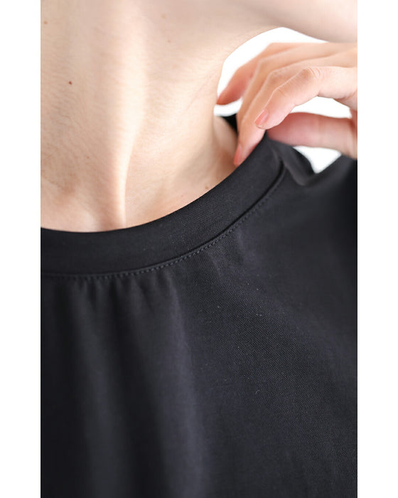 花のスクエアレースのタックTシャツトップス