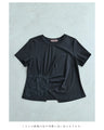 花のスクエアレースのタックTシャツトップス