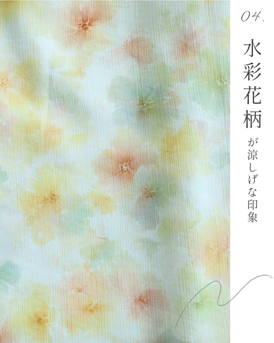 胸元に咲く花のほんのりパステルフラワーロングワンピース