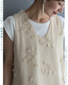 花びら浮かぶ刺繍のメッシュレイヤードロングワンピース（紐ベルト付き）