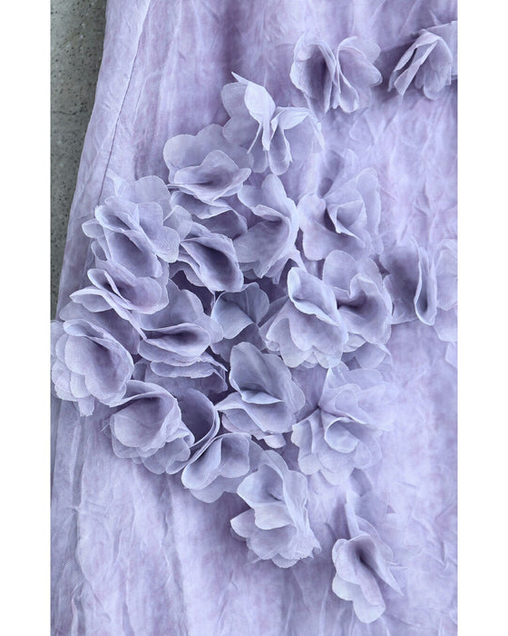 季節を彩る紫陽花ロングワンピース