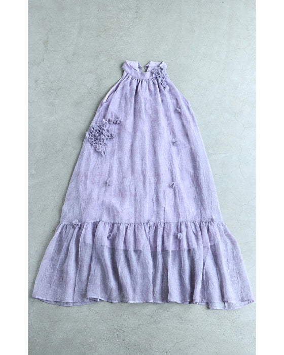 季節を彩る紫陽花ロングワンピース