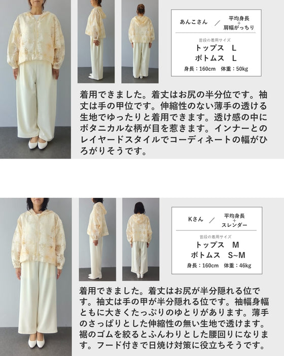 極上シアー ふんわり軽い ドルマンレースパーカー