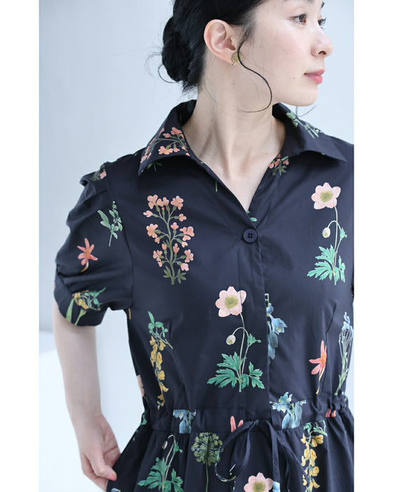 色鮮やかな花図鑑 ティアードロングワンピース