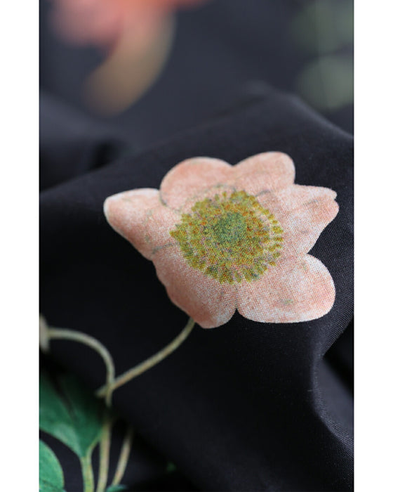 色鮮やかな花図鑑 ティアードロングワンピース
