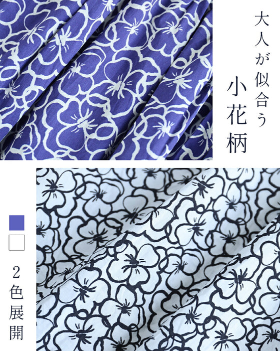 細やかなフラワーパターンシャツロングワンピース
