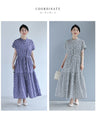 細やかなフラワーパターンシャツロングワンピース