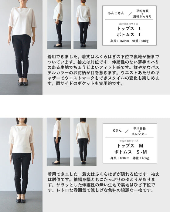 初夏に揺れる花のイングリッシュガーデンロングワンピース