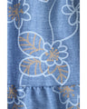 【予約商品】可愛いさ揺れる花刺繍風プリントロングワンピース（ベルト付き）