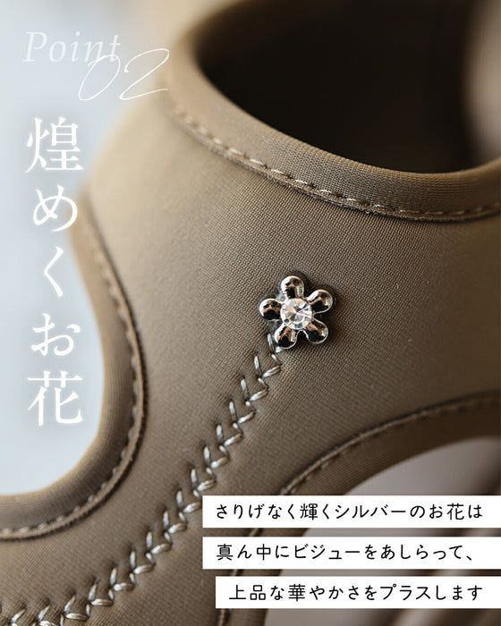「スカートに合う」上品厚底サンダル