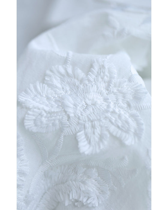 フリンジの花浮かぶ刺繍シャツトップス