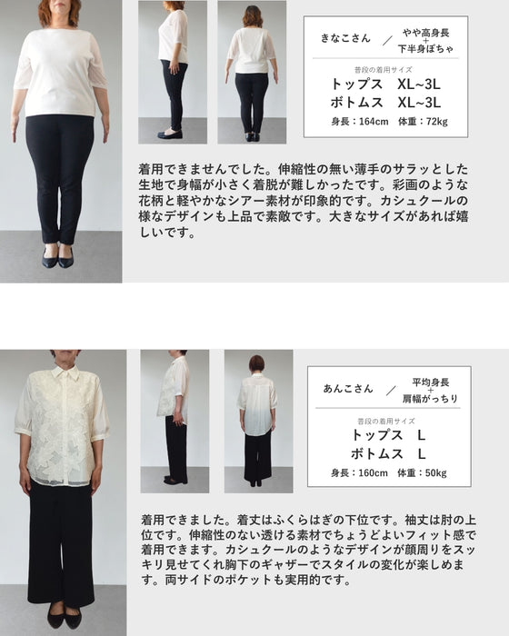 メッシュキャンバスに咲く大輪花シャツトップス