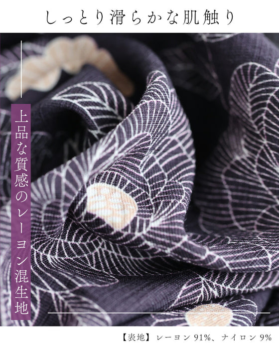 牡丹の花咲くシャーリングミディアムワンピース（紐ベルト付き）