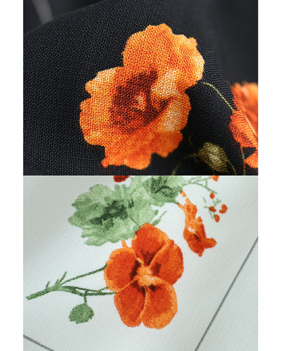 心ときめく花図鑑ロングワンピース（紐ベルト付き）