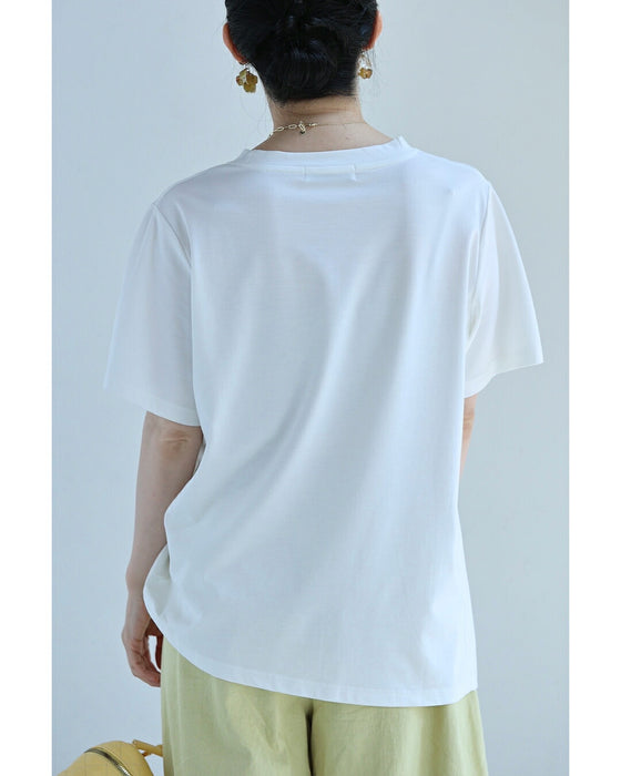 紫陽花シャーリングTシャツトップス