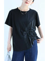 紫陽花シャーリングTシャツトップス