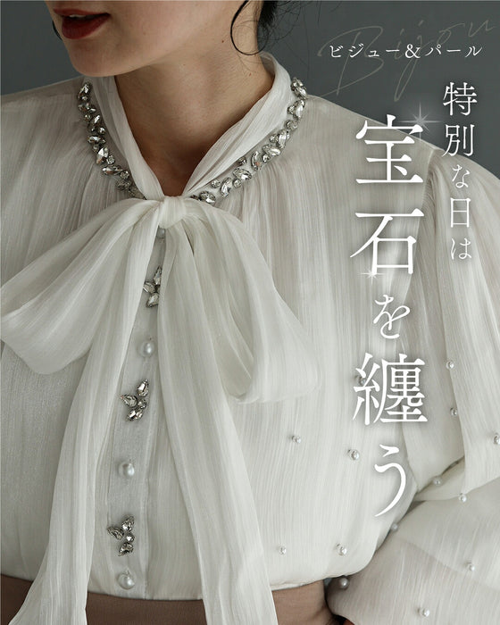 纏うジュエリーブラウス