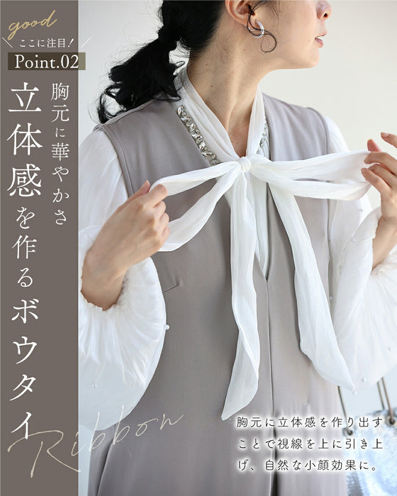 纏うジュエリーブラウス