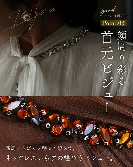 纏うジュエリーブラウス